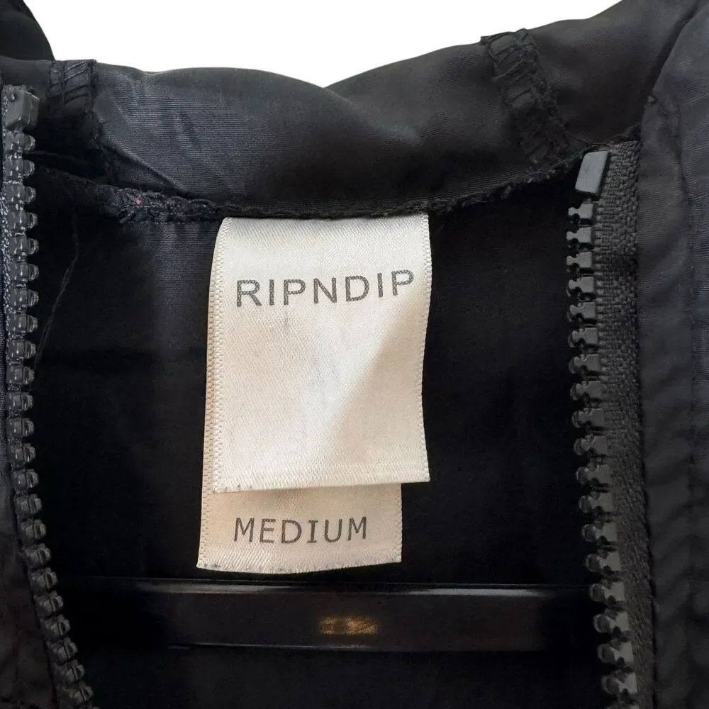 Ripndip Jacket Adult Medium Praying Cat Logo Windbreaker Black Hypebeast Hipster